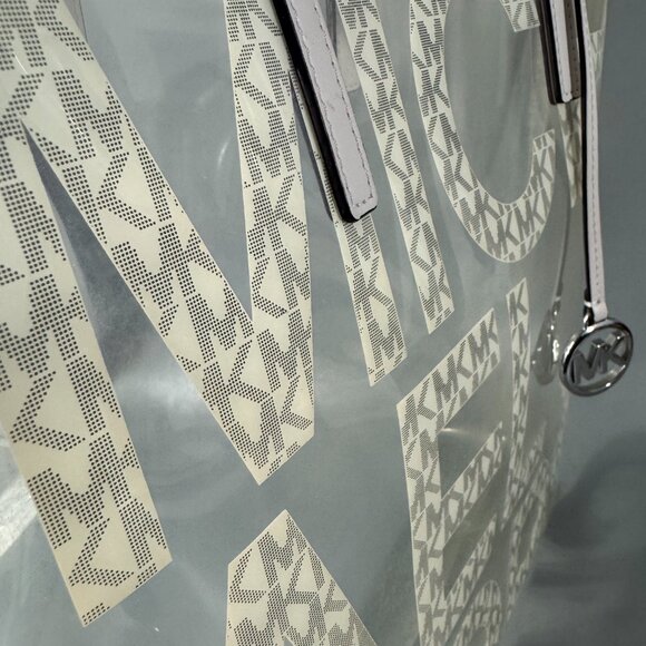 MICHAEL MICHAEL KORS The Michael Large Graphic Logo Clear Tote Bag - Picture 8 of 16